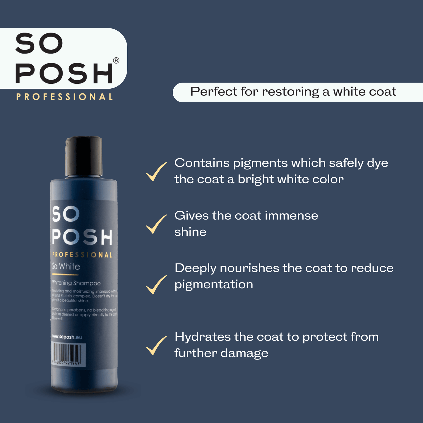 So Posh So White - Hunde-Shampoo für weißes Fell