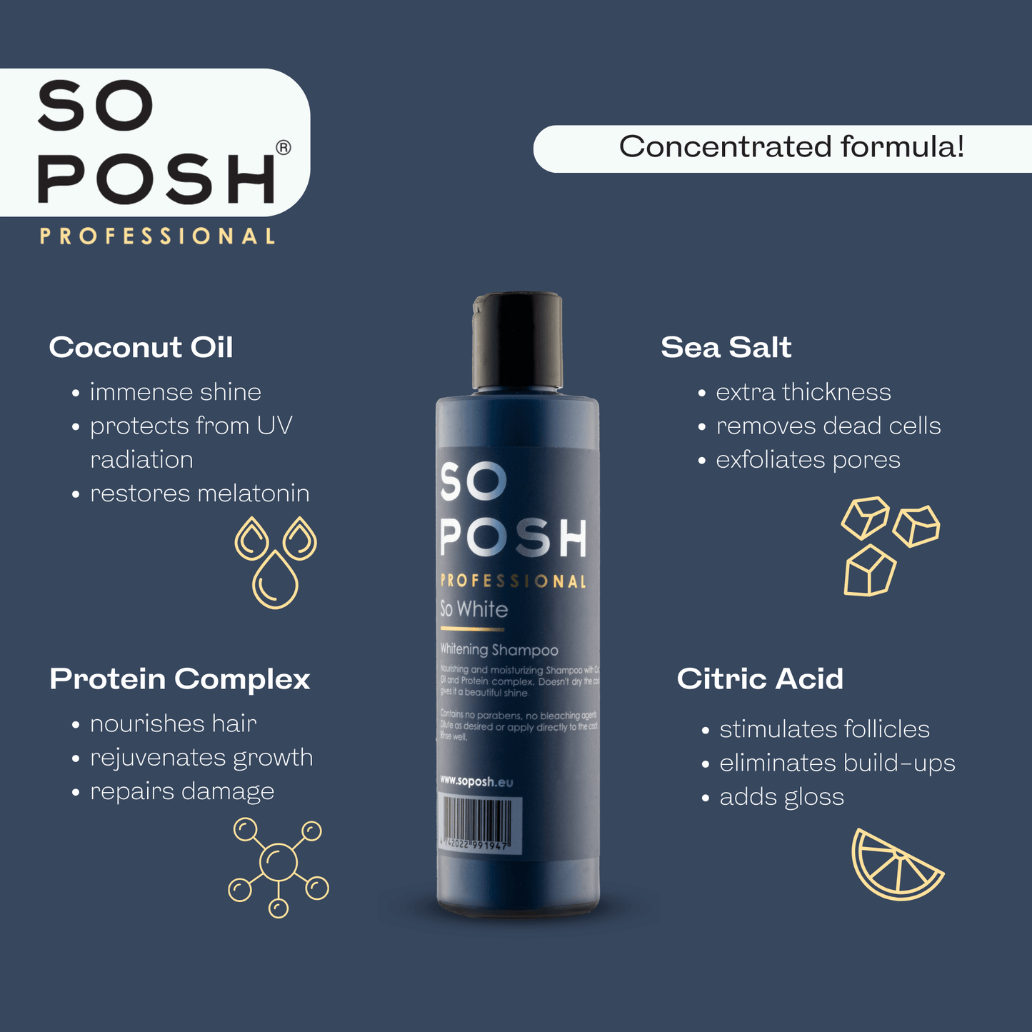 So Posh So White - Hunde-Shampoo für weißes Fell