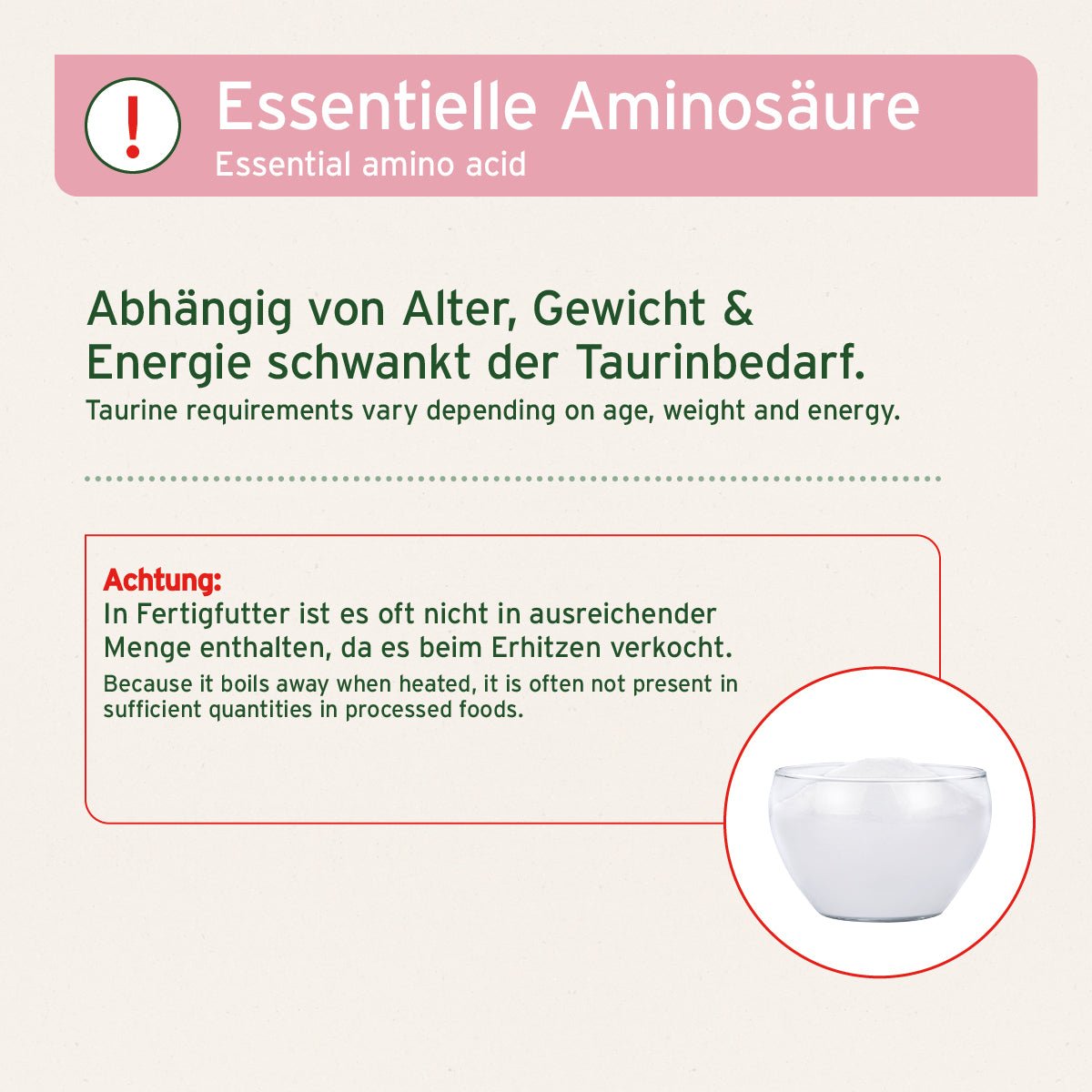 Aniforte Taurin Pulver für Hunde – Herz-Kreislauf-Stärkung & Ausgleich 100g
