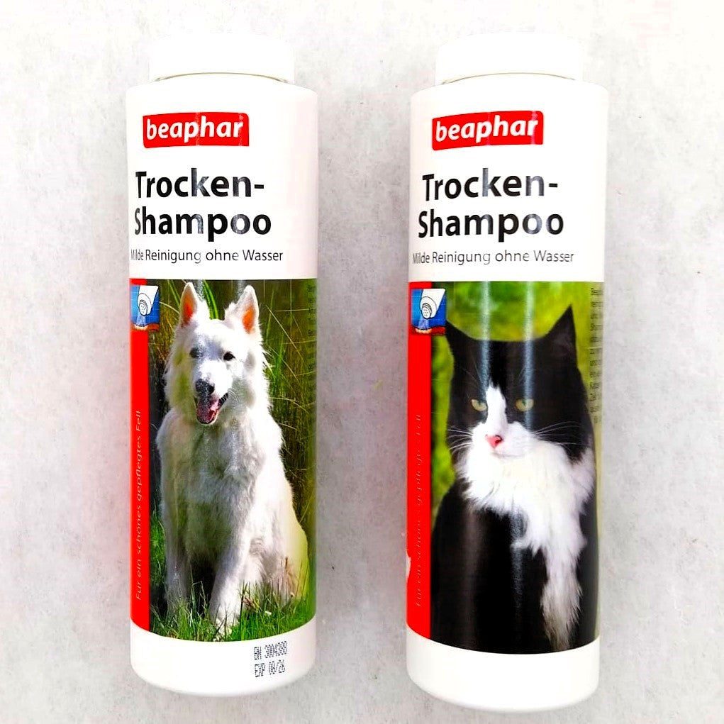 Beaphar Trocken-Shampoo Puder – Wasserlose Fellpflege für Hund & Katze, 150 g