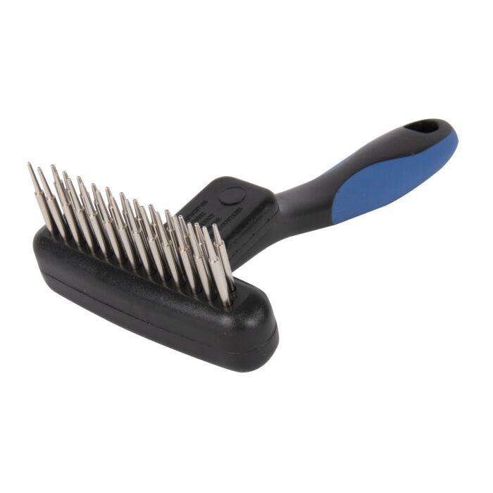 Show Tech Twist & Cling Rake, Fellharke mit eindrückbaren Pins, Dematting Comb