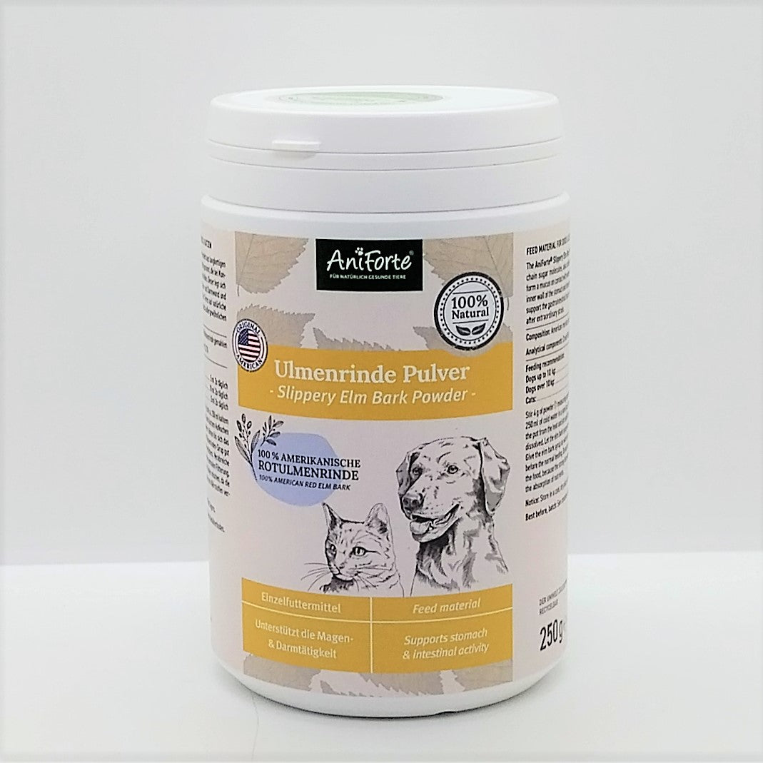 AniForte® Ulmenrinde Pulver zur Unterstützung bei Erbrechen und Durchfall für Hund & Katze