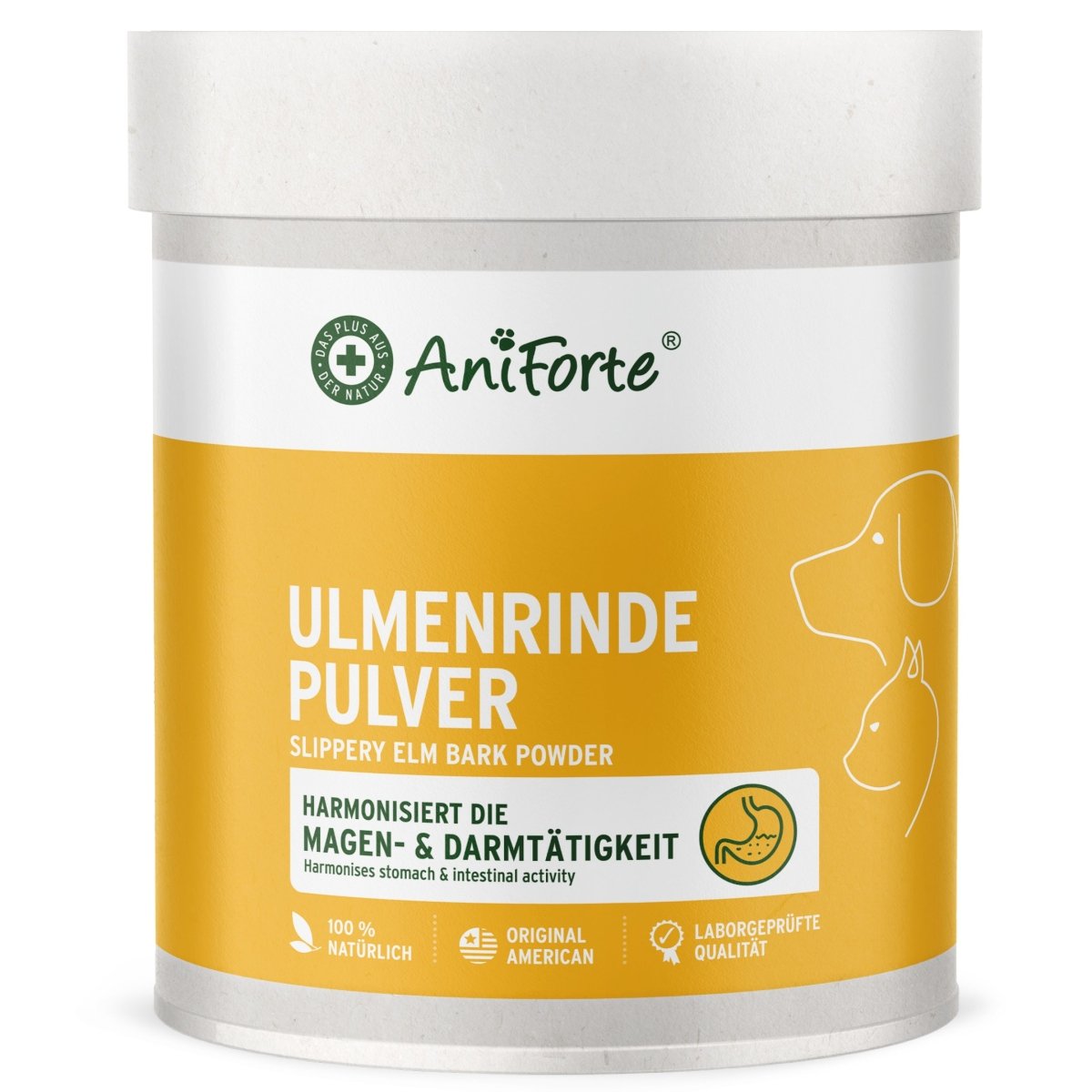 AniForte Ulmenrinde Pulver zur Unterstützung von Magen & Darm Hund & Katze