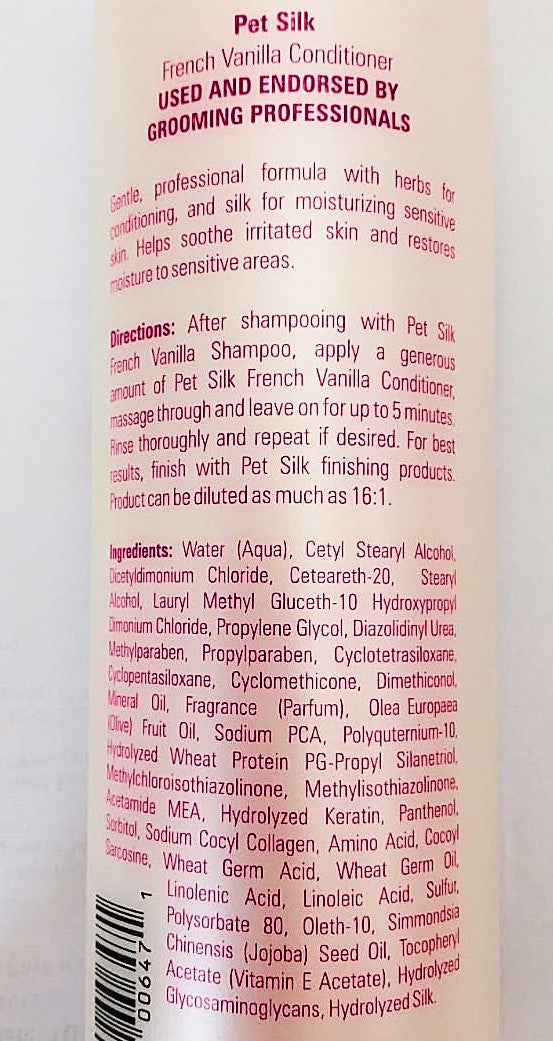 Pet Silk French Vanilla Shampoo Conditioner zarter beruhigender Vanilleduft