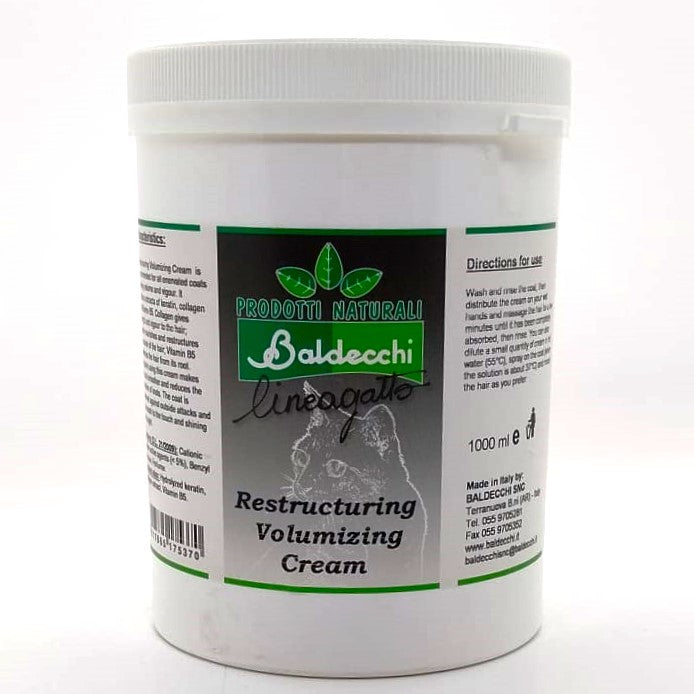 Baldecchi Crema Ristrutturante Volumizzante, Restructuring Volumizing Cream, Volumen Conditioner Katze und Hund