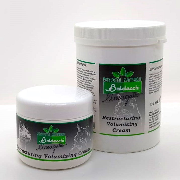 Baldecchi Crema Ristrutturante Volumizzante, Restructuring Volumizing Cream, Volumen Conditioner Katze und Hund
