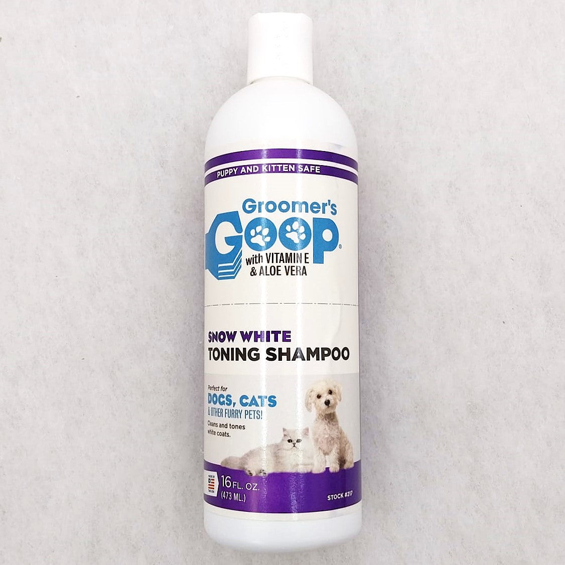 Groomer’s Goop Snow White Toning Shampoo & Conditioner – Aufhellende Fellpflege (473 ml)