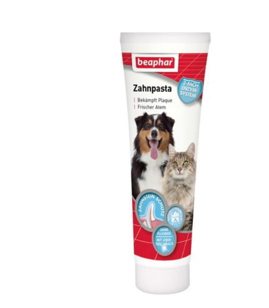 Beaphar Zahnpasta 100gr mit Lebergeschmack für Hunde und Katzen