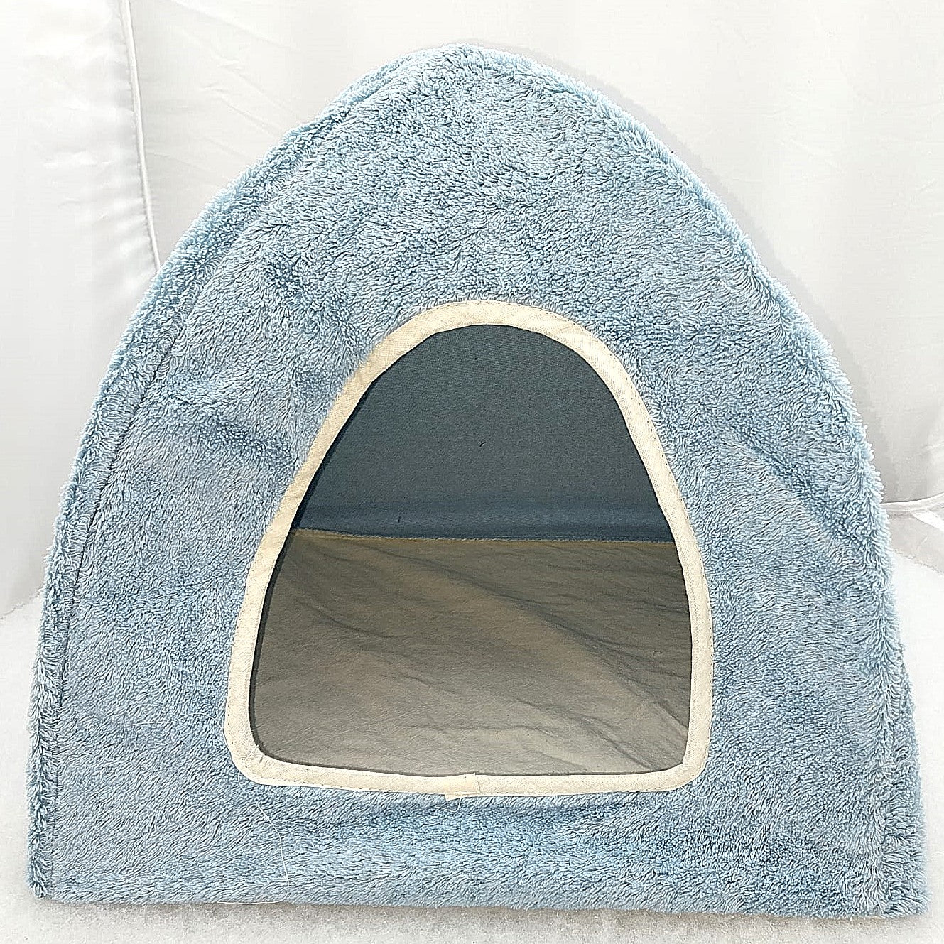 Welkas Katzen Iglu Baumwolle, leicht zu transportieren, mit separater gefüllter Liegdecke, Reisezelt