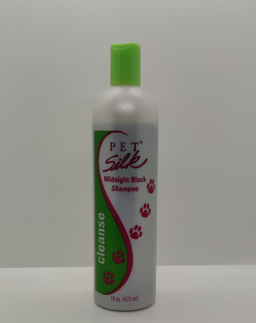 Pet Silk Midnight Black Shampoo 473ml Schwarzshampoo Hundeshampoo Katzenshampoo