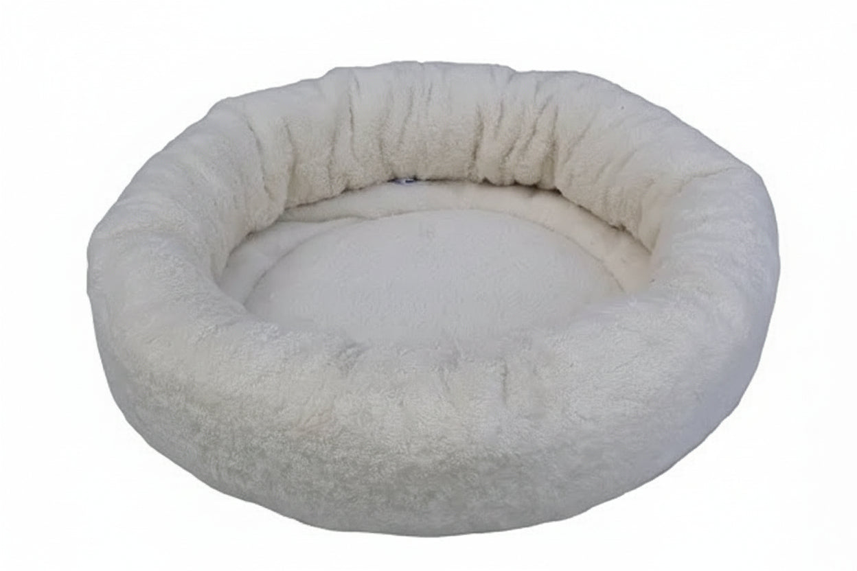 Welkas Katzenbett Baumwolle rund dicker Rand handgefertigt