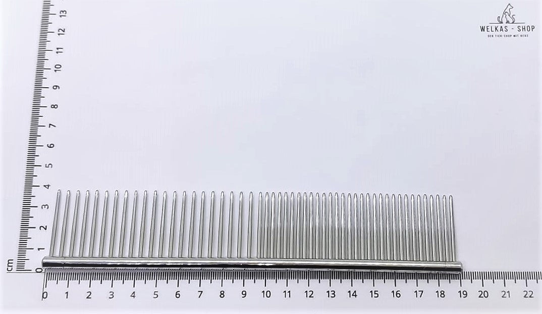 HPP Kombinationskamm P12, Metallkamm Grob/Medium verstärkte Pins Hundekamm, Katzenkamm