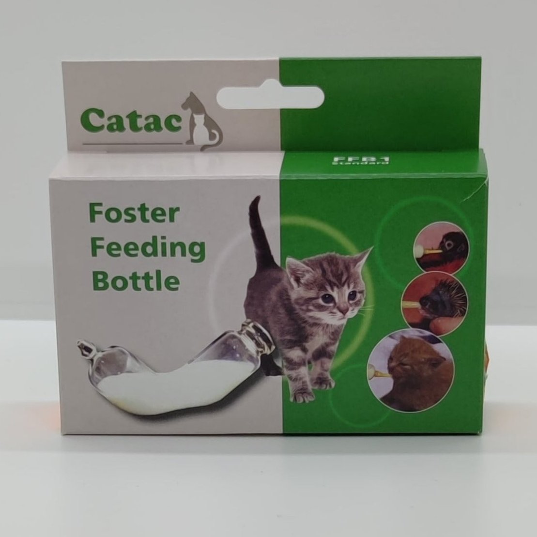 Catac Foster Feeding Bottle, Aufzuchtflasche für Kitten, Welpen, Wildtiere