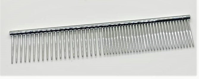 Kombinationskamm P12, Metallkamm Grob/Mittel Hundekamm, Katzenkamm, Haustierkamm, 19cm