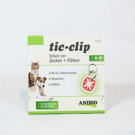 Anibio Tic-Clip Schutz vor Zecken, Flöhen bei Hunden, Katzen, Welpen