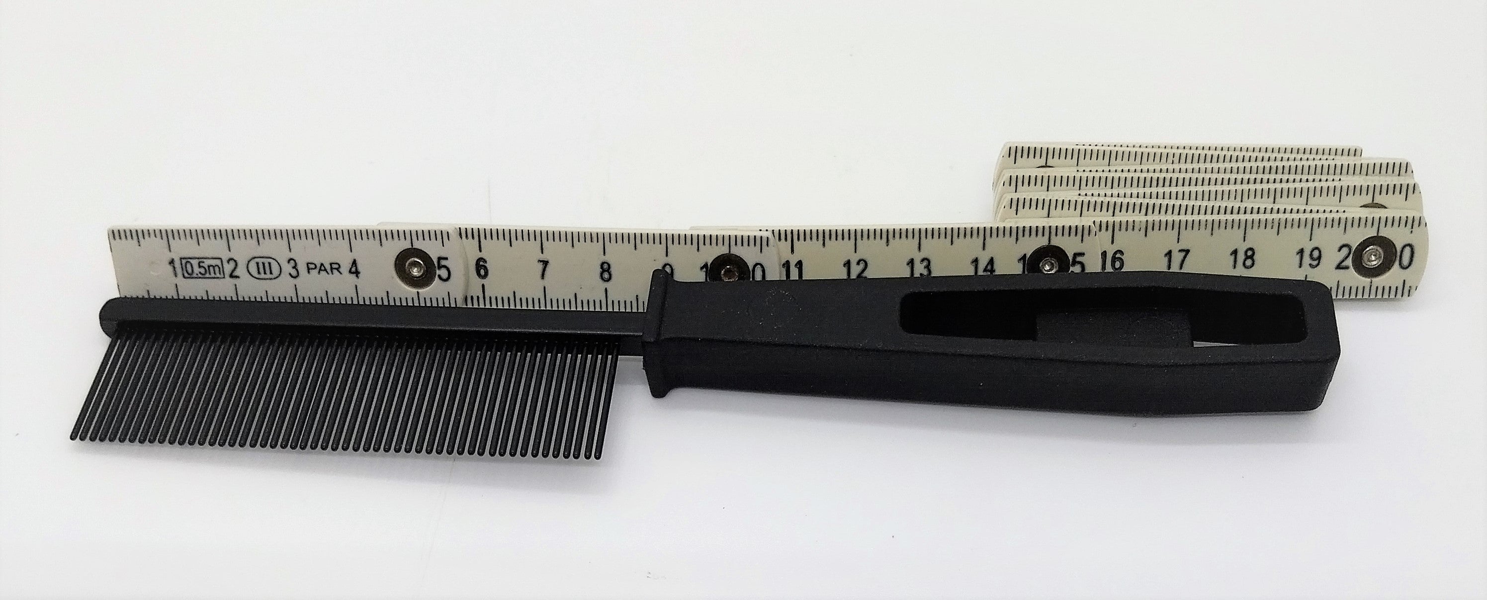 Teflonkamm 31FPB, antistatisch, Extra Fein/Fein mit Plastikgriff, Hundekamm Katzenkamm