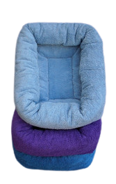 Welkas Kuschelbett eckig mit dickem Rand – handgefertigt aus 100 % Baumwolle