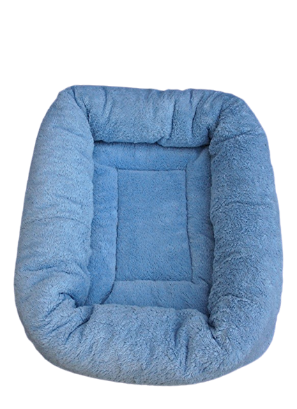 Welkas Kuschelbett eckig dicker Rand 12cm, Baumwollplüsch, Hunde- und Katzenschlafplatz