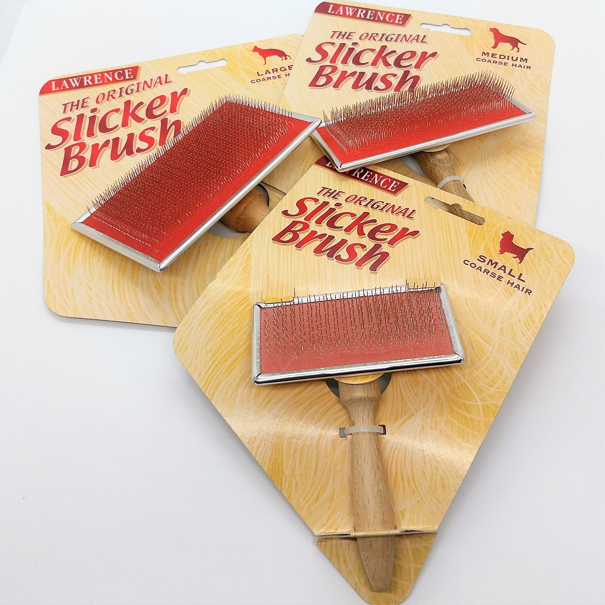 Lawrence -The original- Slicker Brush coarse Hair, Profi Zupfbürsten Hunde, Katzen, Haustiere