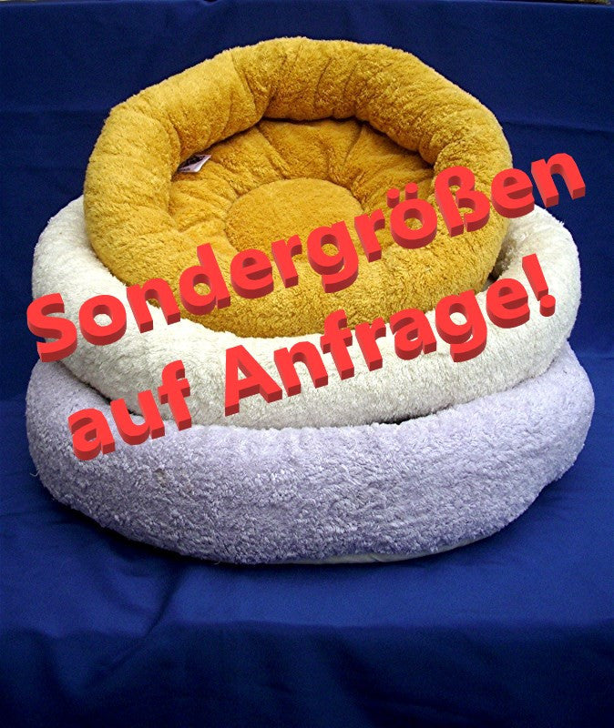 Welkas Bett rund niedriger Rand, Katzenbett, Hundebett, Kuschelbett Baumwolle