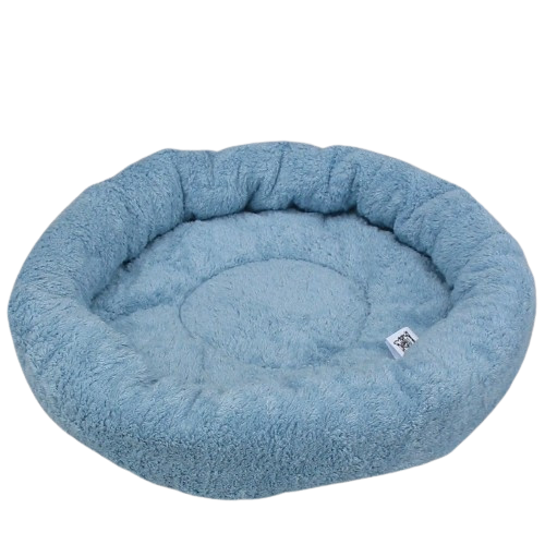 Welkas Bett rund niedriger Rand, Katzenbett, Hundebett, Kuschelbett Baumwolle