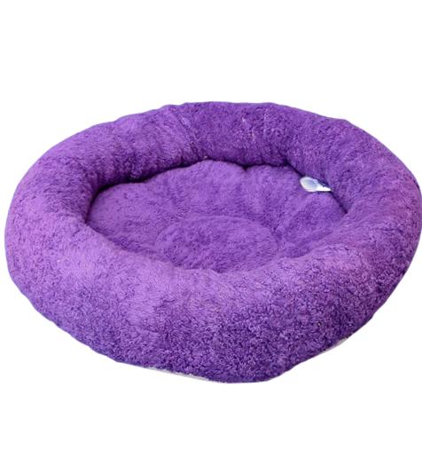 Welkas Bett rund niedriger Rand, Katzenbett, Hundebett, Kuschelbett Baumwolle