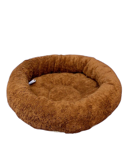 Welkas Bett rund niedriger Rand, Katzenbett, Hundebett, Kuschelbett Baumwolle