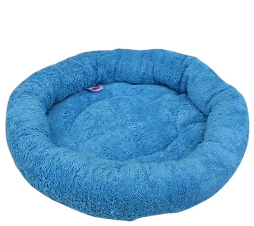 Welkas Bett rund niedriger Rand, Katzenbett, Hundebett, Kuschelbett Baumwolle