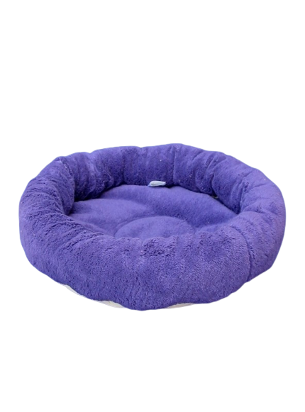 Welkas Bett rund niedriger Rand, Katzenbett, Hundebett, Kuschelbett Baumwolle