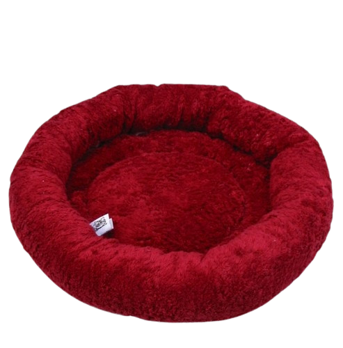 Welkas Bett rund niedriger Rand, Katzenbett, Hundebett, Kuschelbett Baumwolle