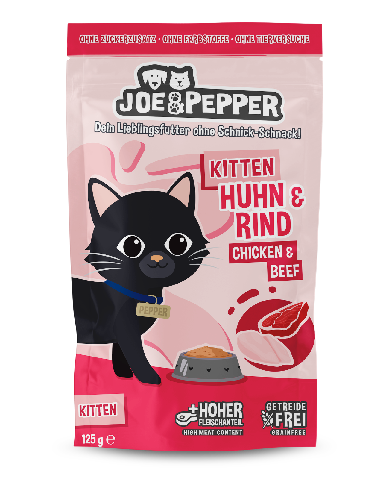 Joe & Pepper Kitten Huhn & Rind 125g