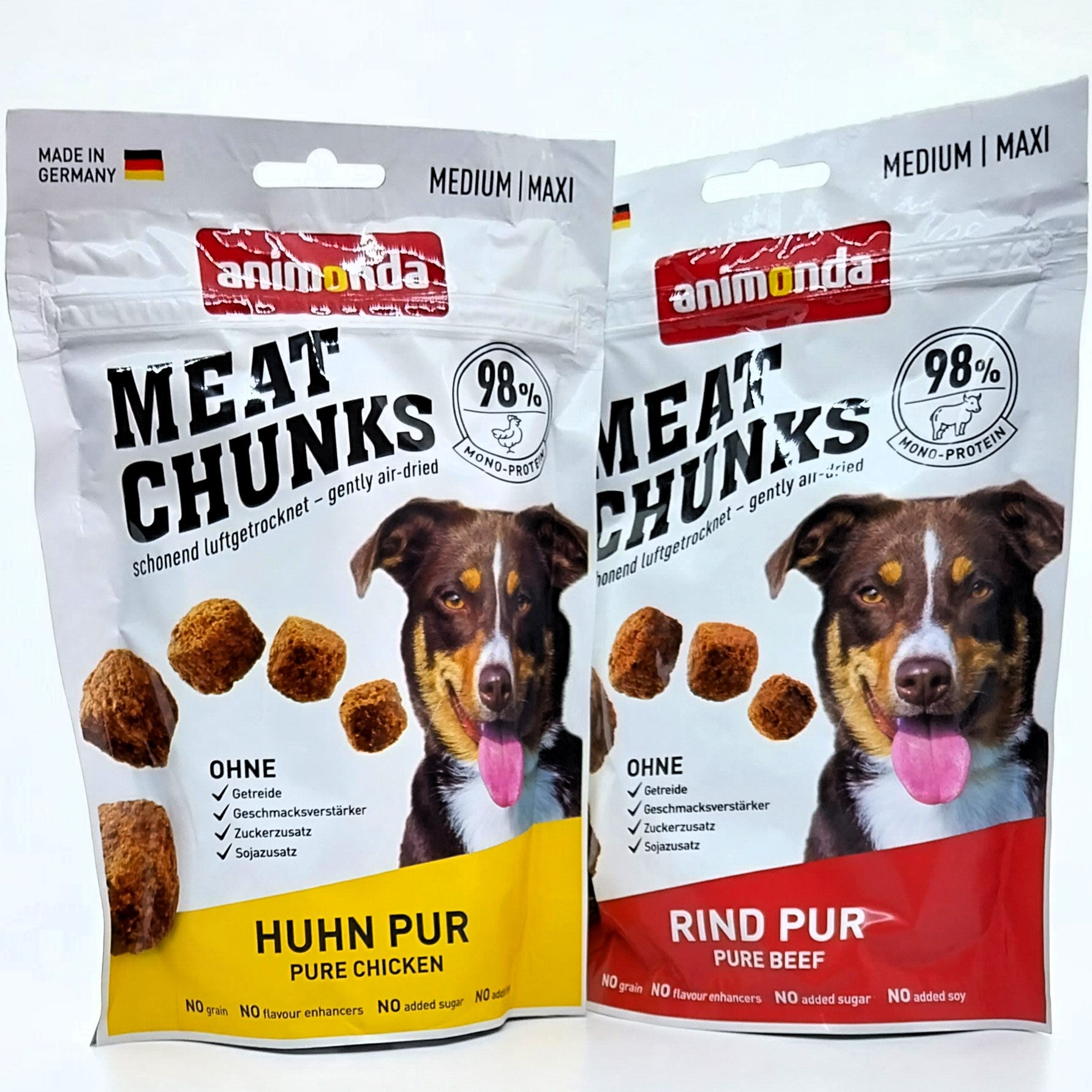 Animonda Meat Chunks Medium/Maxi, Belohnungssnack für ausgewachsene Hunde, 80 g