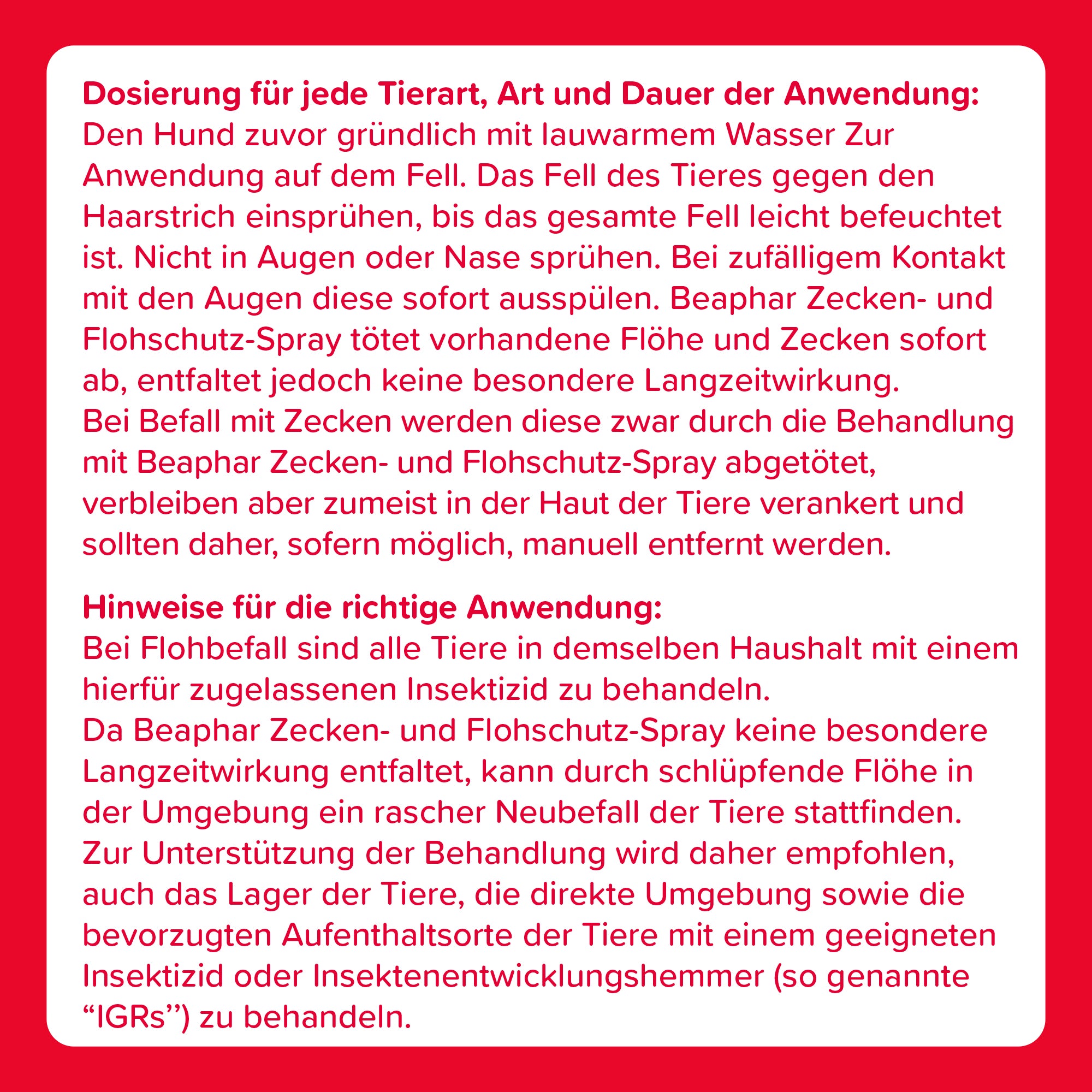 Beaphar Zecken- & Flohschutz Spray – Für Hunde & Katzen, 250 ml