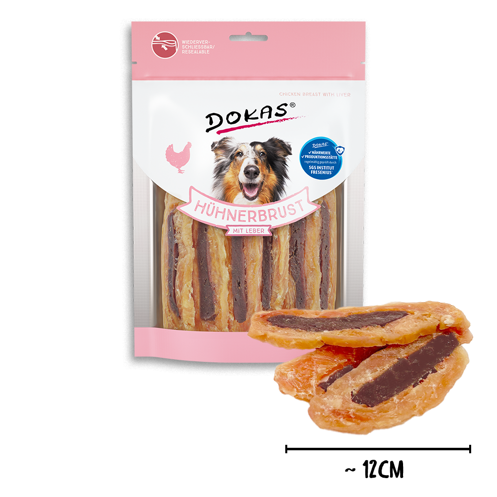 Dokas Hühnerbrust mit Leber 220 g