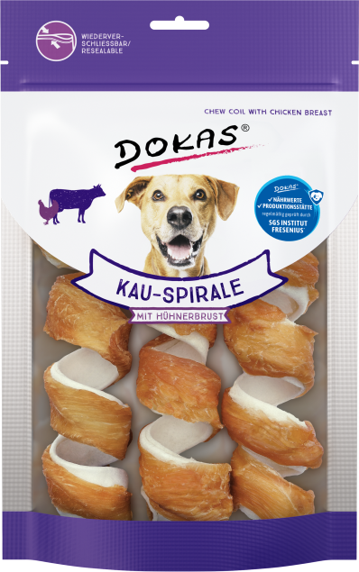 Kau-Spirale mit Hühnerbrust – Langanhaltender Kauspaß für Hunde
