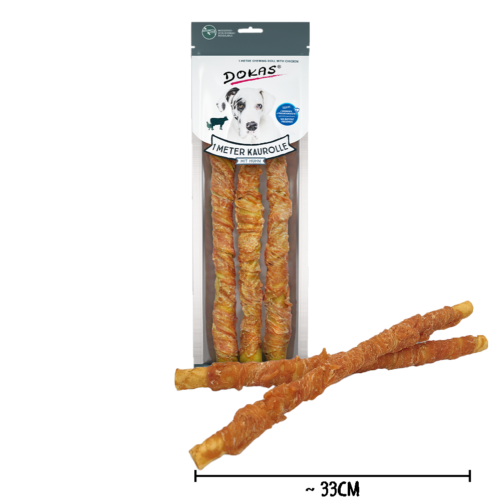 Dokas 1 Meter Kaurolle mit Hühnerbrust 315 g