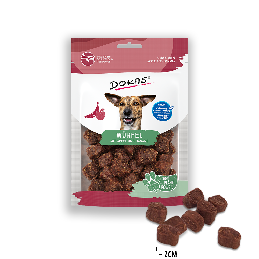 Dokas Würfel mit Apfel und Banane 105 g