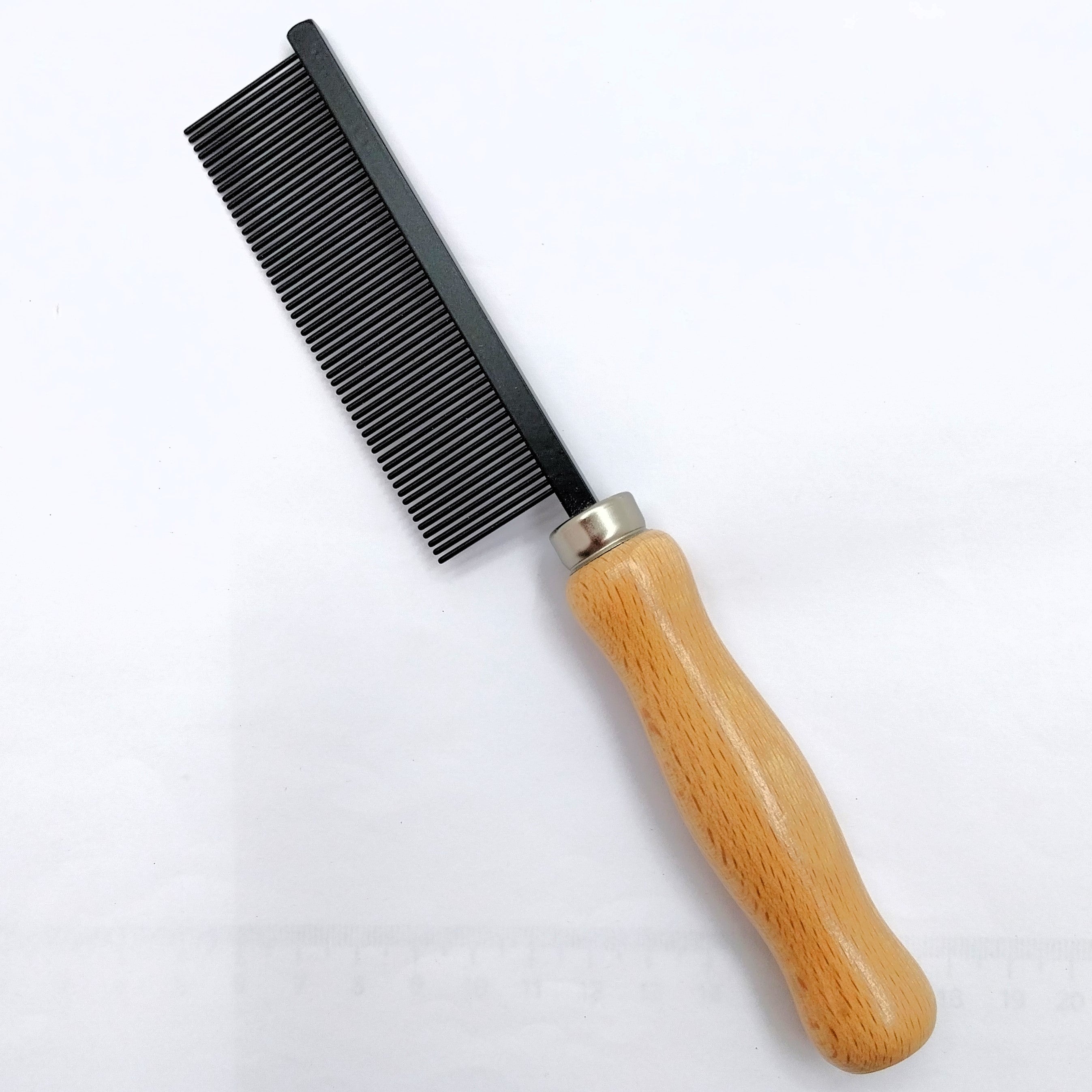 Kamm mit Holzgriff - antistatisch fine, feine Zahnung -, Tiere mit glattem feinem Fell, Made in UK