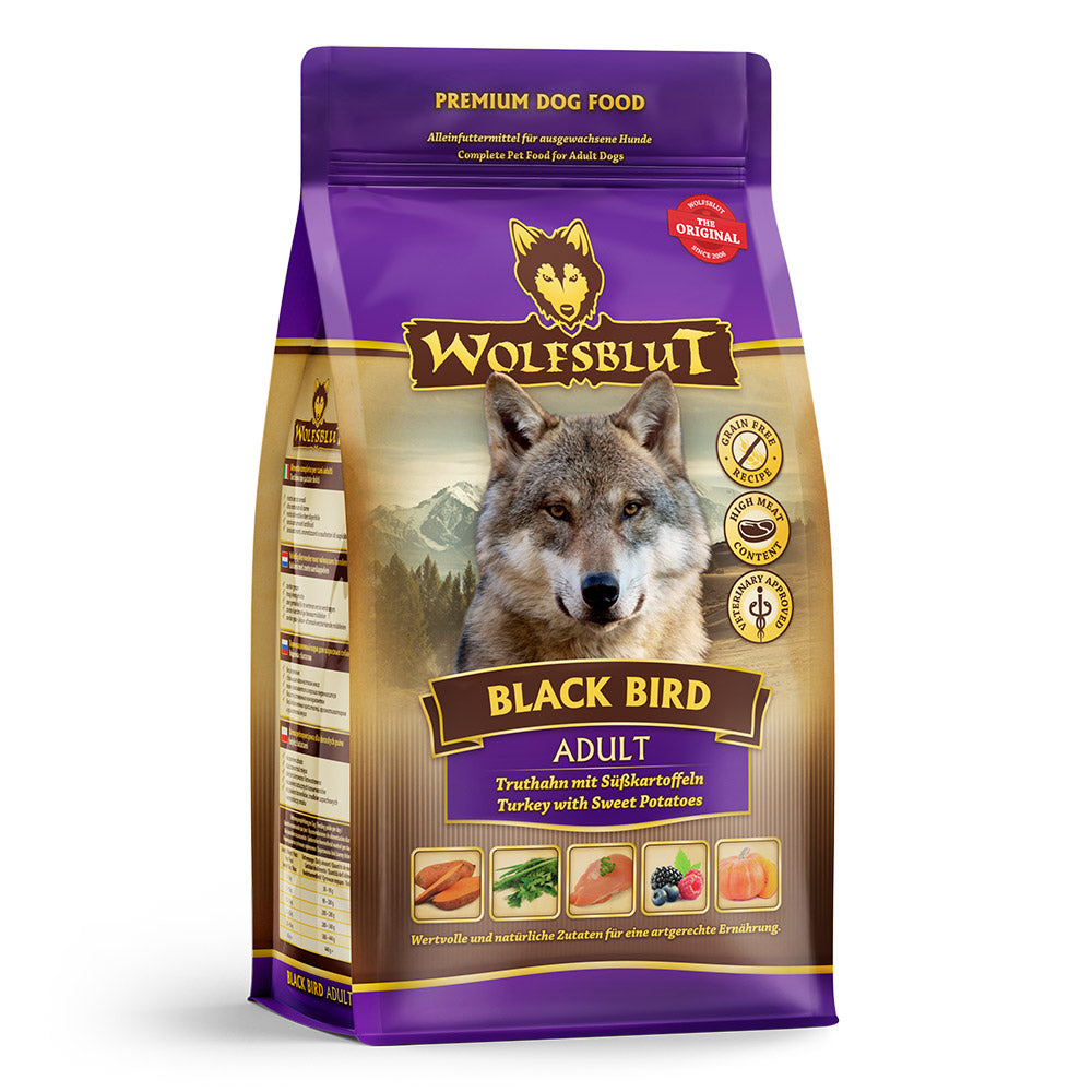 Wolfsblut Black Bird Adult Truthahn Süßkartoffel ohne Getreide gut verträglich