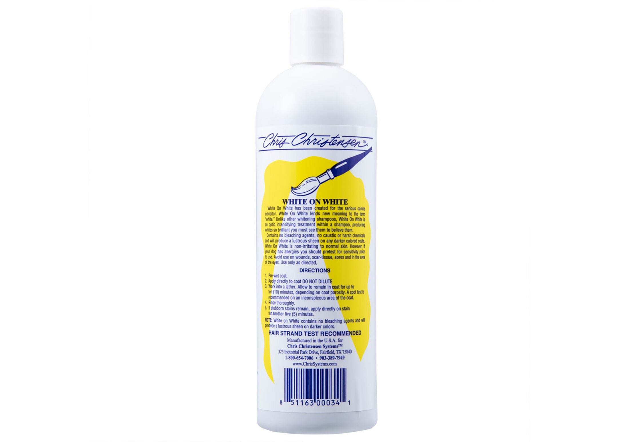 Chris Christensen White on White – Farbshampoo für Hunde & Katzen, 473 ml