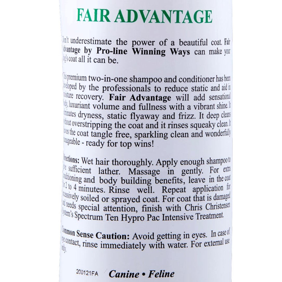 Chris Christensen Pro-Line Fair Advantage Volumizing 2 in 1 Shampoo & Conditioner für Hunde und Katzen