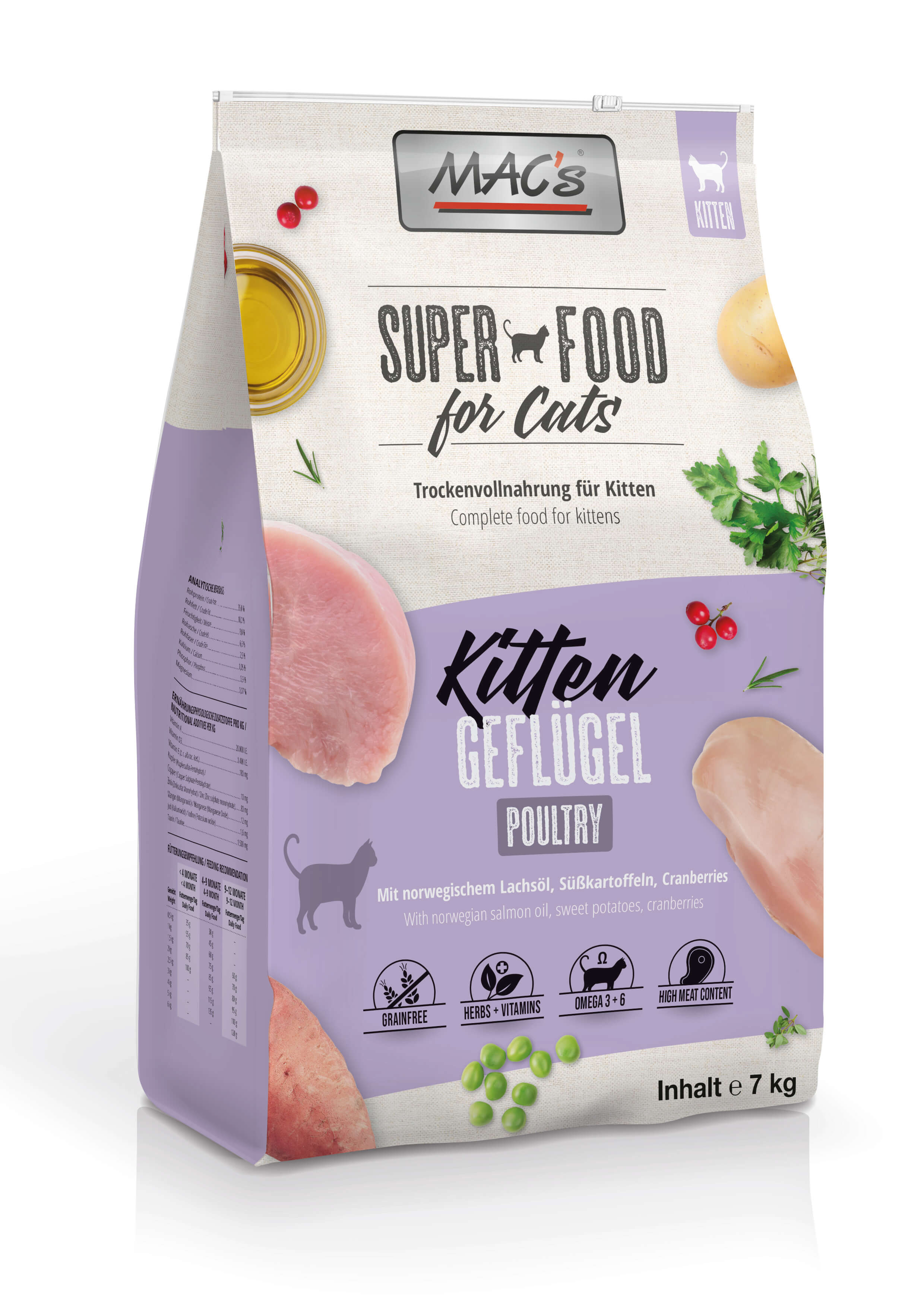 MACs Cat Kitten Geflügel Trockenfutter