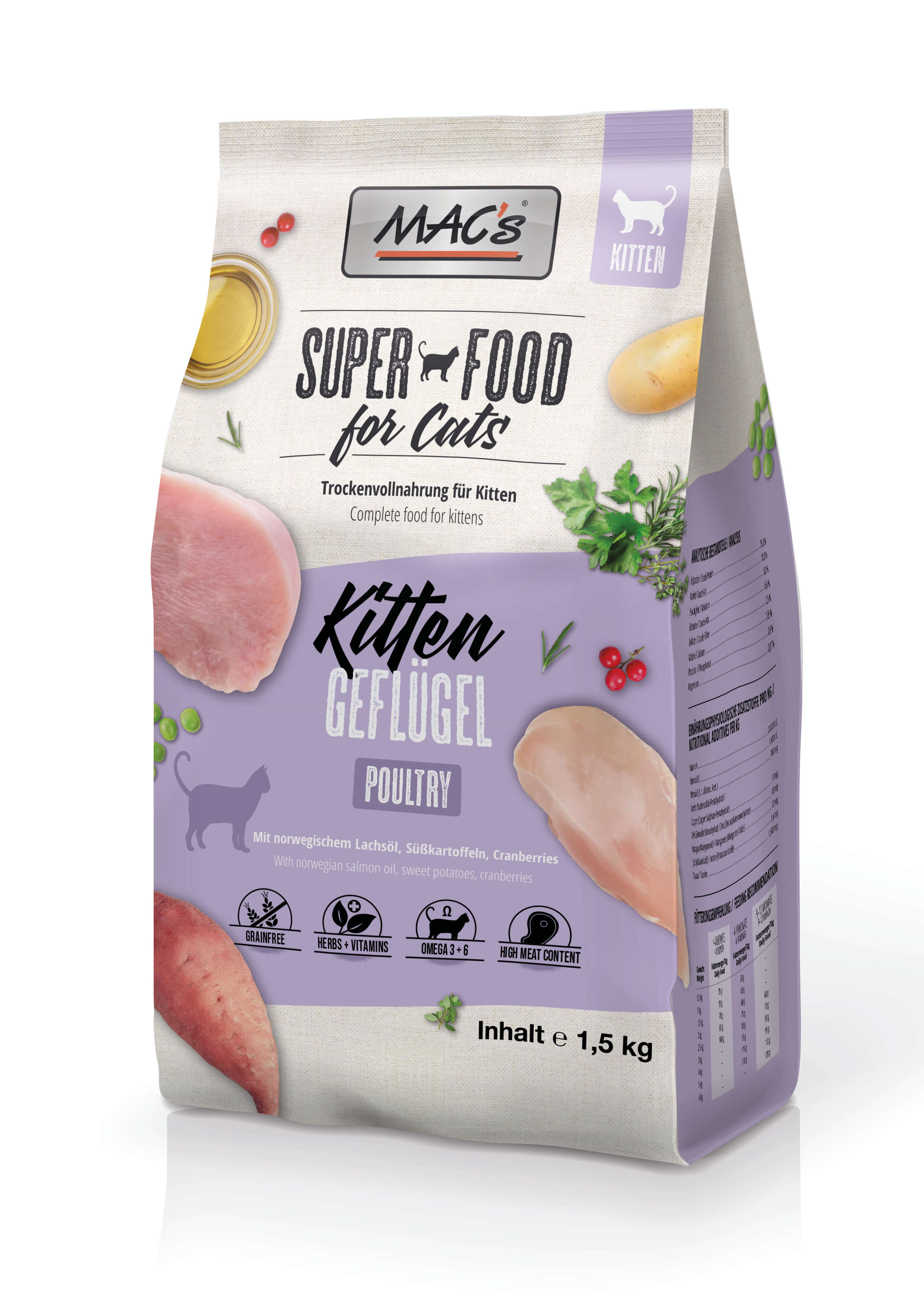 MACs Cat Kitten Geflügel Trockenfutter