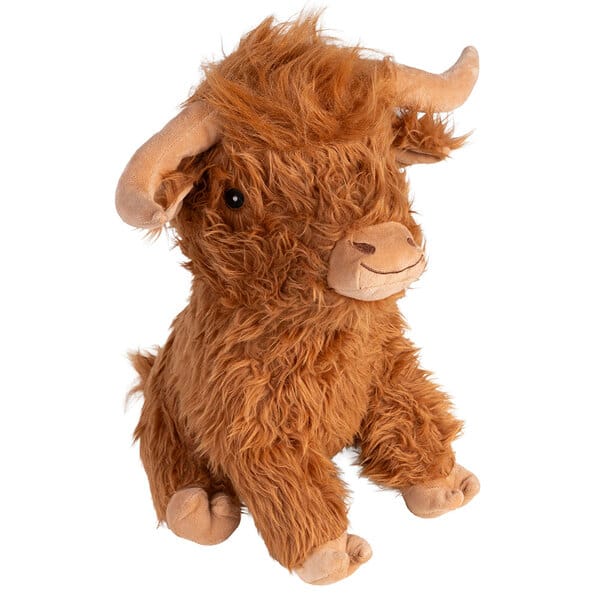 Highland Cow Kuh Hunde-Plüschspielzeug – Kuscheliger Spielgefährte