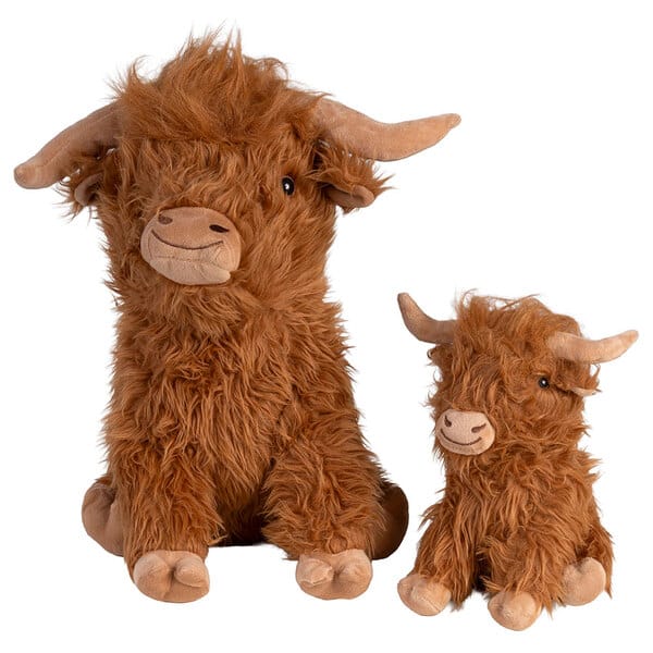 Highland Cow Kuh Hunde-Plüschspielzeug – Kuscheliger Spielgefährte