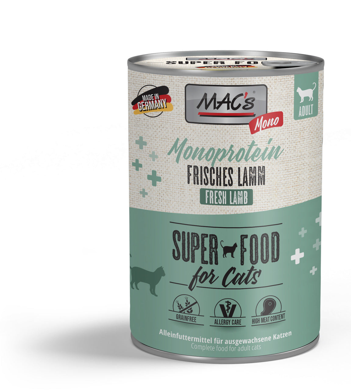 MACs Cat Mono Adult Monoprotein, Nassfutter Katzenfutter, Allergiker 400 gr