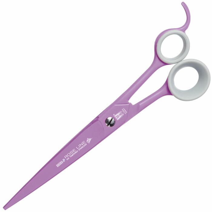 Rose Line 88080 / 88081 Grooming-Schere 8,25" mit Fingerhaken – Satin, Magenta, Purple oder Gold