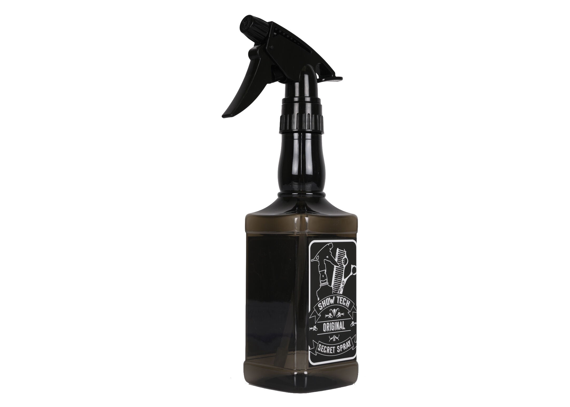 Show Tech Exclusive Salon Spray Bottle – Sprühflasche mit verstellbarer Düse, Schwarz, 500 ml