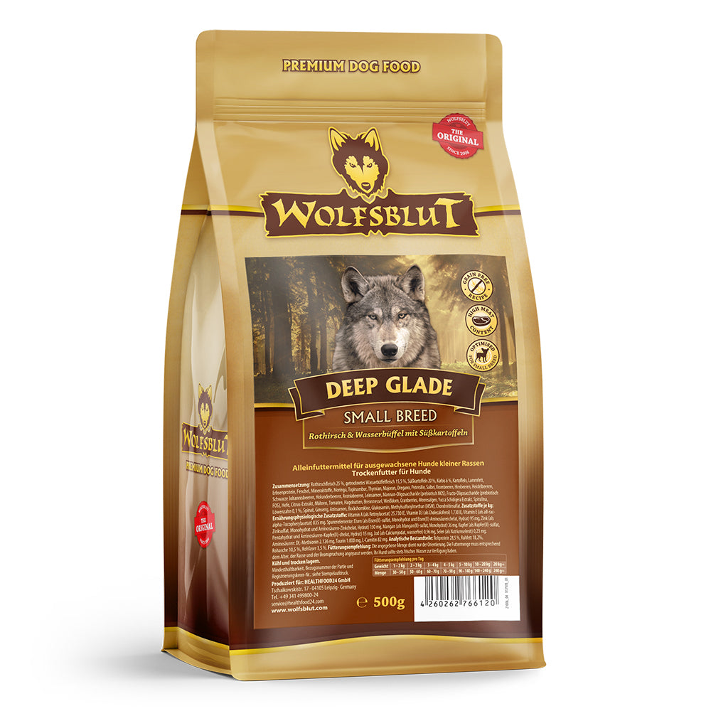 Wolfsblut Deep Glade Adult Rothirsch Wasserbüffel ohne Getreide kleinere Rassen