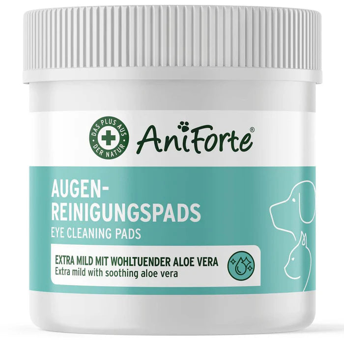 AniForte Augen-Reinigungspads mild & parfümfrei für Hunde & Katzen mit Aloe Vera, 100 Stk.